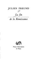Cover for La fin de la Renaissance