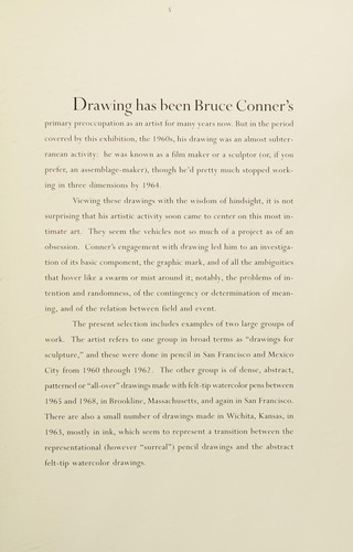 Cover for Bruce Conner drawings: Volume I 1960 to 1968 