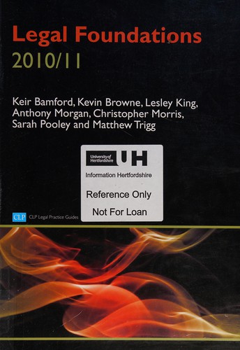 Cover for Legal foundations 2010/2011