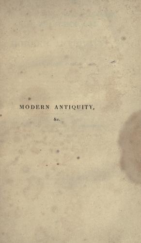 Cover for Modern antiquity, and other poems