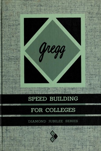 Cover for Gregg speed building for colleges