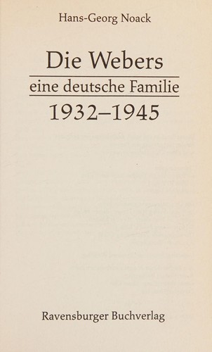 Cover for Die Webers, eine deutsche Familie