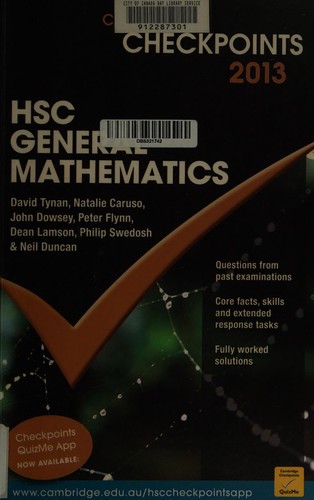 Cover for Cambridge Checkpoints HSC General Mathematics 2013