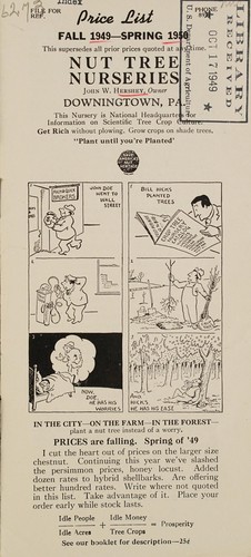Cover for Price list, fall 1949 -- spring 1950