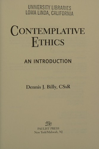 Cover for Contemplative ethics