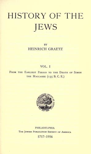Cover for History of the Jews.