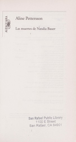 Cover for Las muertes de Natalia Bauer