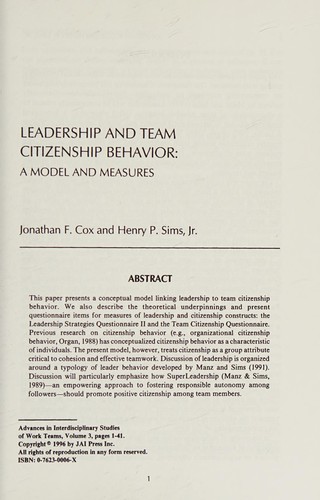 Cover for Team leadership