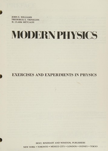 Cover for Modern Physics