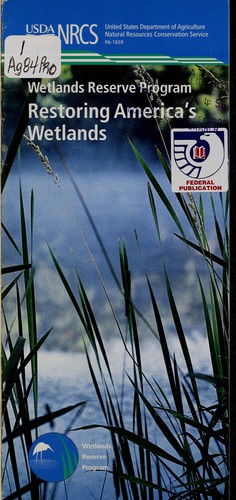 Cover for Wetland Reserve Program