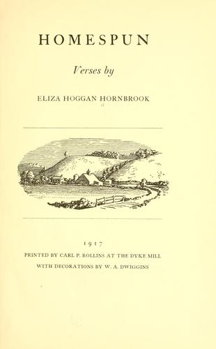 Cover for Homespun