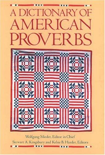 Cover for A Dictionary of American proverbs