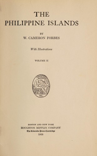 Cover for The Philippine Islands