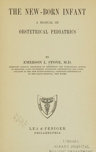 Cover for The new-born infant;