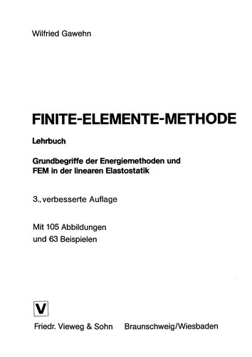Cover for Finite-Elemente-Methode