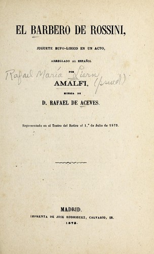 Cover for El barbero de Rossini