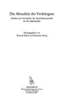 Cover for Die Aktualität des Verdrängten