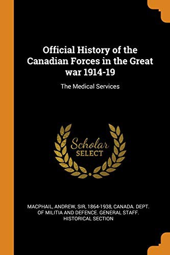 Cover for Official History of the Canadian Forces in the Great war 1914-19