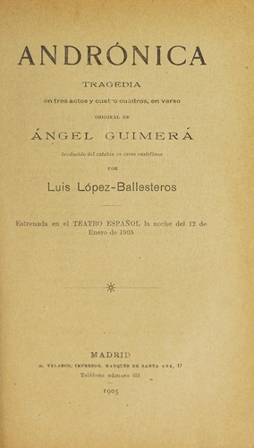 Cover for Andrónica