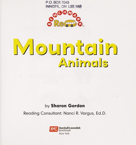 Cover for Animales de la montaña