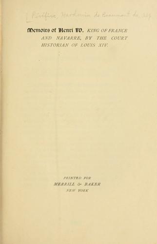 Cover for Memoirs of Henri IV