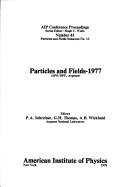 Cover for Particles and fields--1977