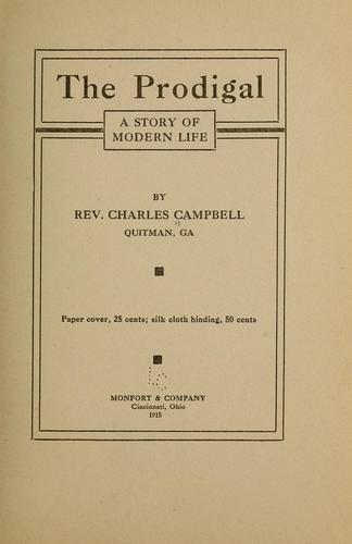 Cover for The prodigal