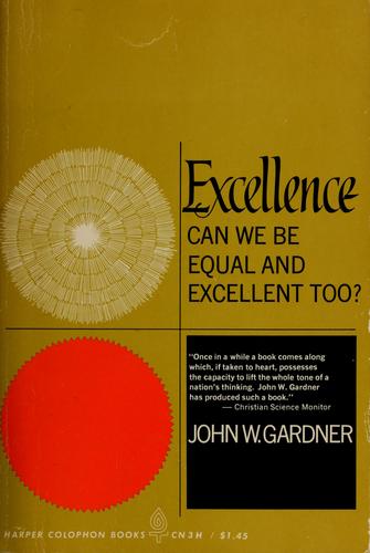 Cover for Excellence, can we be equal and excellent too?
