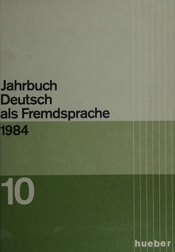 Cover for Jahrbuch Deutsch als Fremdsprache