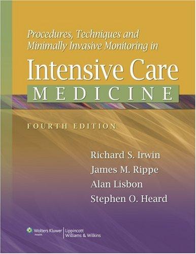 Cover for Procedures, Techniques, and Minimally Invasive Monitoring in Intensive Care Medicine