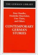Cover for Contemporary German stories