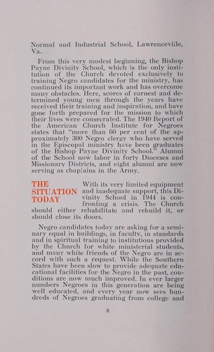 Cover for The church and the Negro