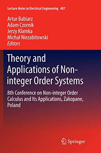 Cover for Theory and Applications of Non-integer Order Systems