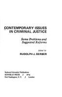 Cover for Contemporary Issues in Criminal Justice