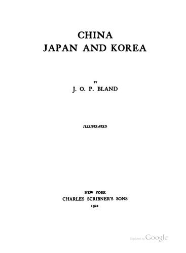 Cover for China, Japan and Korea