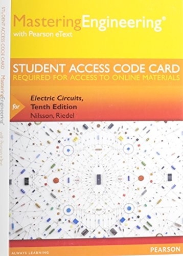 Cover for Mastering Engineering with Pearson etext -- Access Card -- for Electric Circuits