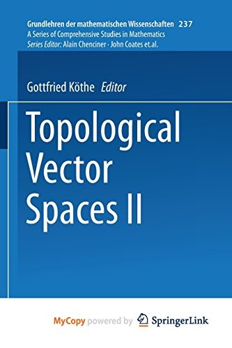 Cover for Topological Vector Spaces II