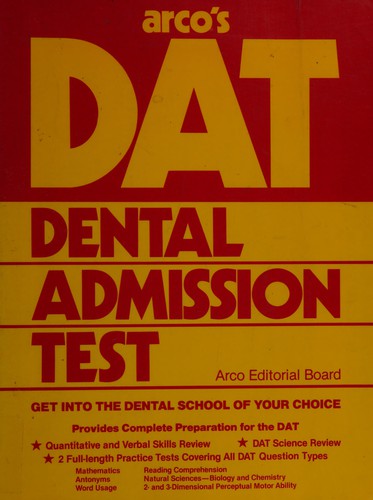 Cover for Arco's DAT, dental admission test