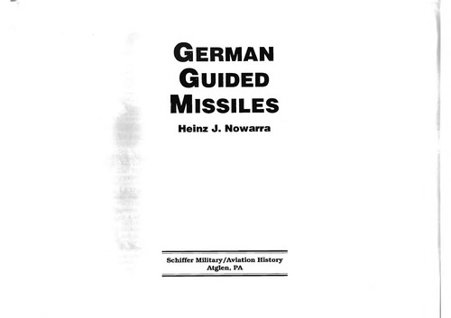 Cover for German guided missiles