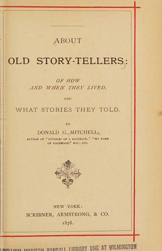 Cover for About Old Story-Tellers