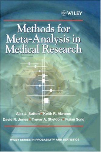 Cover for Methods for Meta-Analysis in Medical Research (Wiley Series in Probability and Statistics - Applied Probability and Statistics Section)