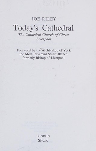 Cover for Today's cathedral