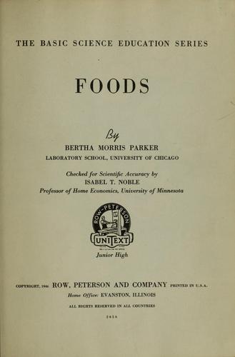 Cover for Foods