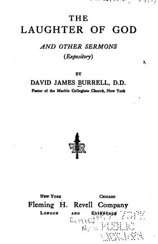 Cover for The laughter of God and other sermons (expository)