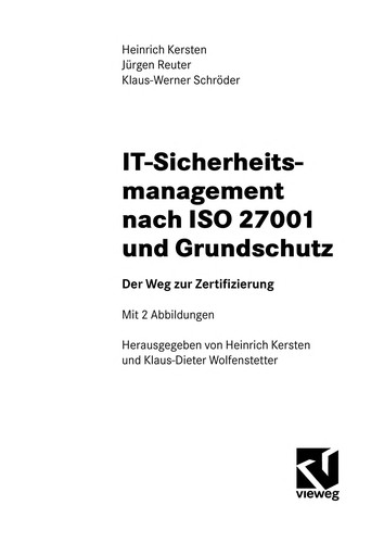 Cover for IT-Sicherheitsmanagement nach ISO 27001 und Grundschutz