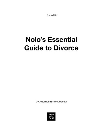 Cover for Nolo's Essential Guide to Divorce