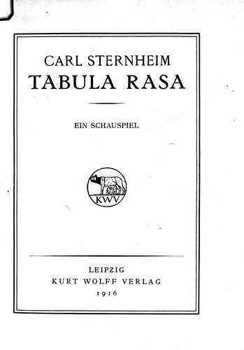 Cover for Tabula rasa