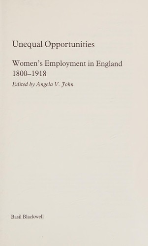 Cover for Unequal opportunities