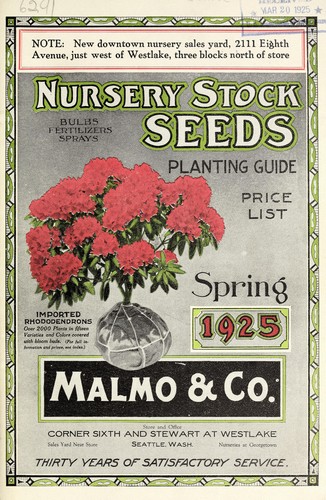 Cover for Nursery stock seeds planting guide