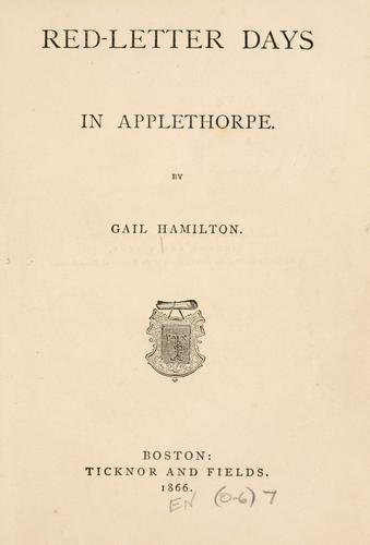 Cover for Red-letter days in Applethorpe